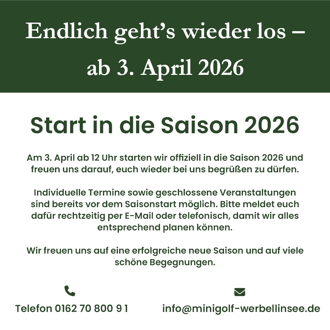 Saisonstart 2026